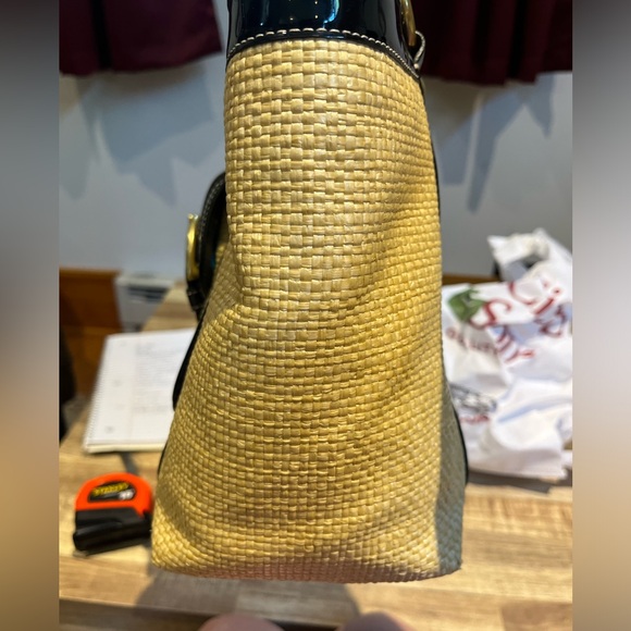 Coach Princess Street Raffia and Patent Leather Tote - Picture 12 of 17